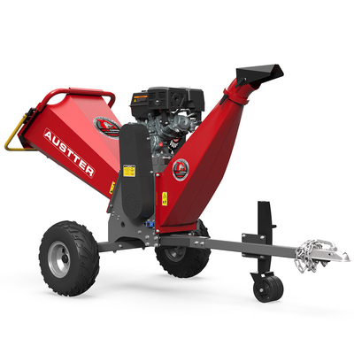 Heavy Duty Farms Gasoline Engine 15hp Gasoline Engine Wood Trailer Mounted Chip Log Tree Branch Chipper Shredder Machine