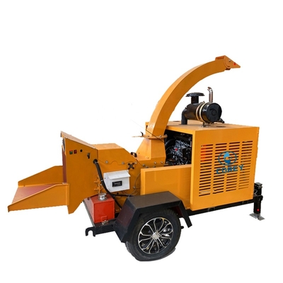 Equipment Commercial Road Mill Forest Drum Brush Towable Shredder With Diesel Engine 25hp Mobile Wood Chipper Machine