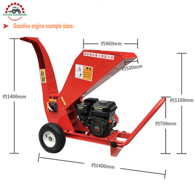 Cutting Tree Wood Waste Shredder Gasoline Engine Agricultural Machinery Forestry Log Chipper Branch Wood Chipper