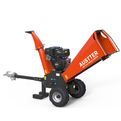 Farms TUV Rhineland CE /EUIPO Patent Approved Gasoline Engine 15HP Powered Towable Mobile Wood Chipper Shredder